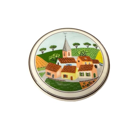 Vintage Villeroy & Boch Design Naif by Gerard Laplau Wedding‎ Trinket Box French - Picture 5 of 5